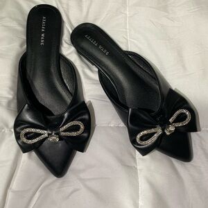 Black Bow Embellished Women's Shoes